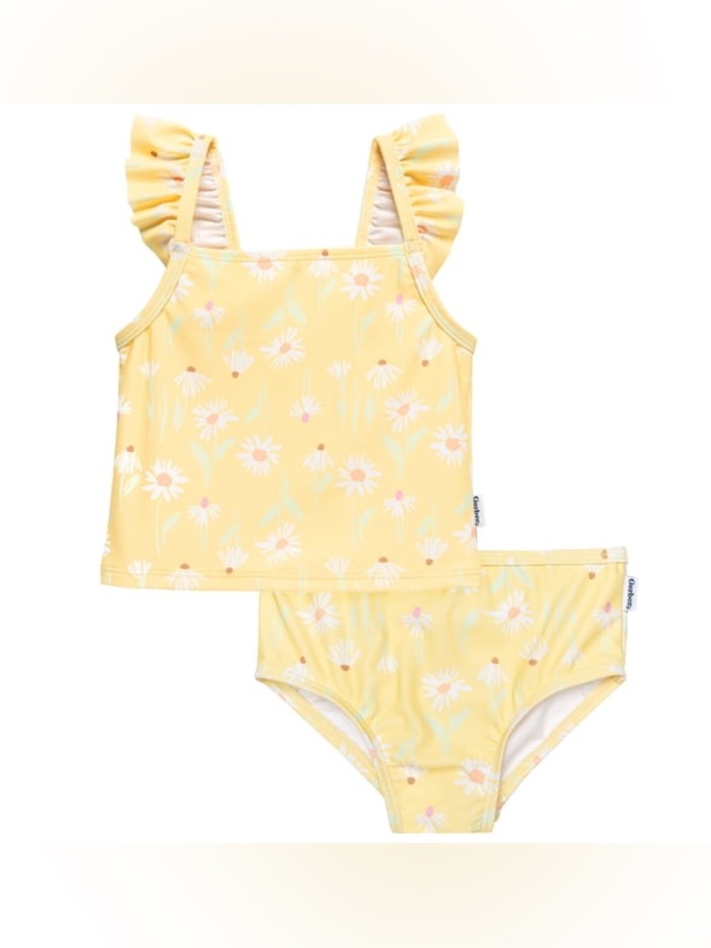 ☀️Gerber Girls Yellow Daise's 🍭Floral Tankini Swimsuit 2T- NWOT - Picture 6 of 7